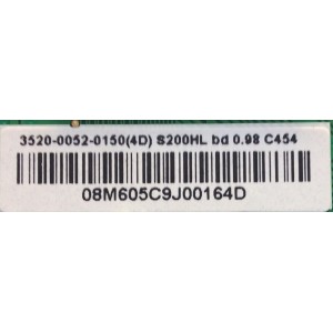 MAIN FUENTE PARA MONITOR ACER / NUMERO DE PARTE 3520-0052-0150 / 0171-2271-3734 / S200HL / 08M605C9J00164D / MODELO S200HL	